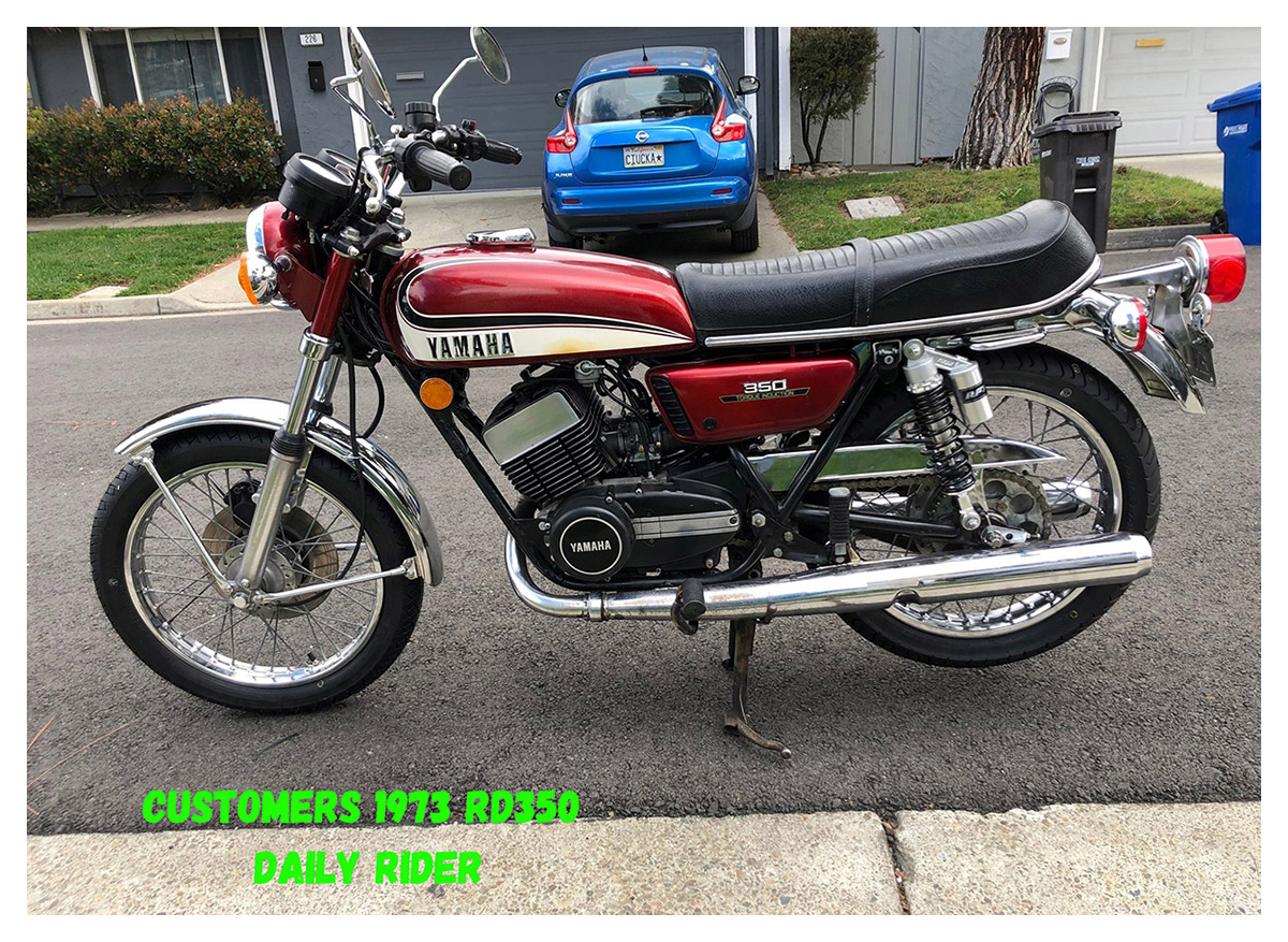 1973 RD350 motorcycle